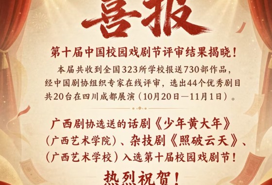 喜报！我院原创话剧《少年黄大年》入选第十届中国校…